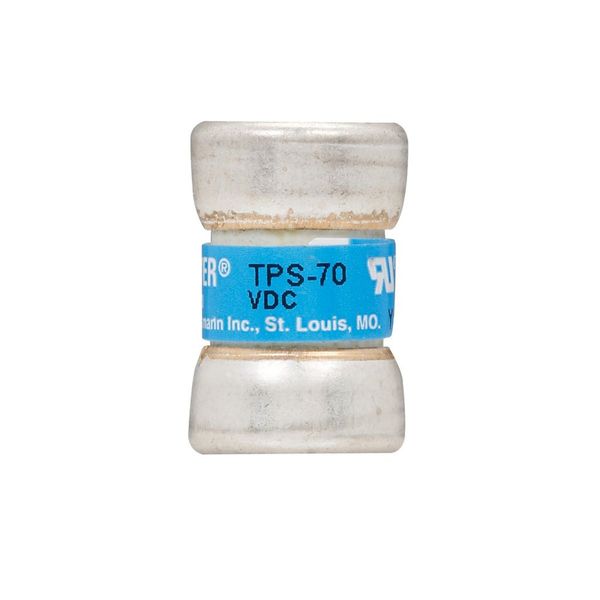 Eaton Bussmann series TPS telecommunication fuse, 170 Vdc, 15A, 100 kAIC, Non Indicating, Current-limiting, Non-indicating, Ferrule end X ferrule end, Glass melamine tube, Silver-plated brass ferrules image 9