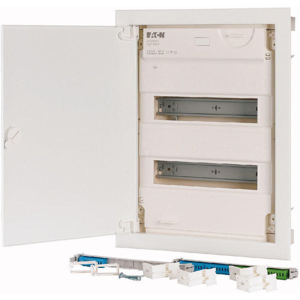 Compact distribution board-flush mounting, 2-rows, super-slim sheet steel door image 11
