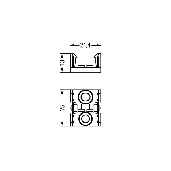 Mounting plate 3-pole for distribution connectors black image 5