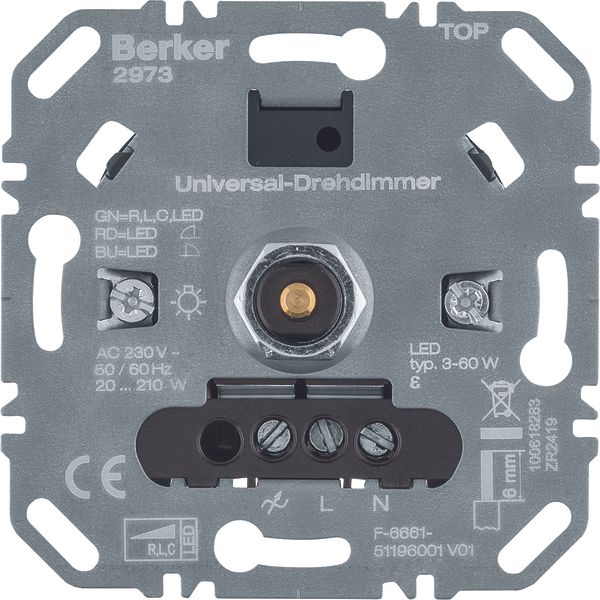 Universal rotary dimmer (R, L, C, LED), light control image 1