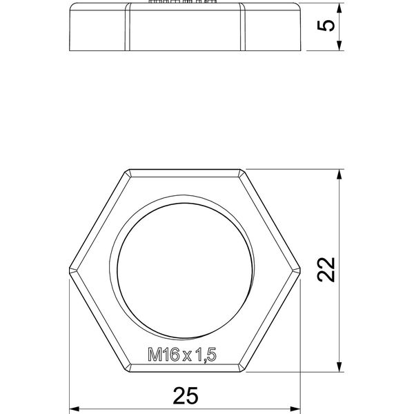 116 M16 LGR PA Locknut  M16 image 2