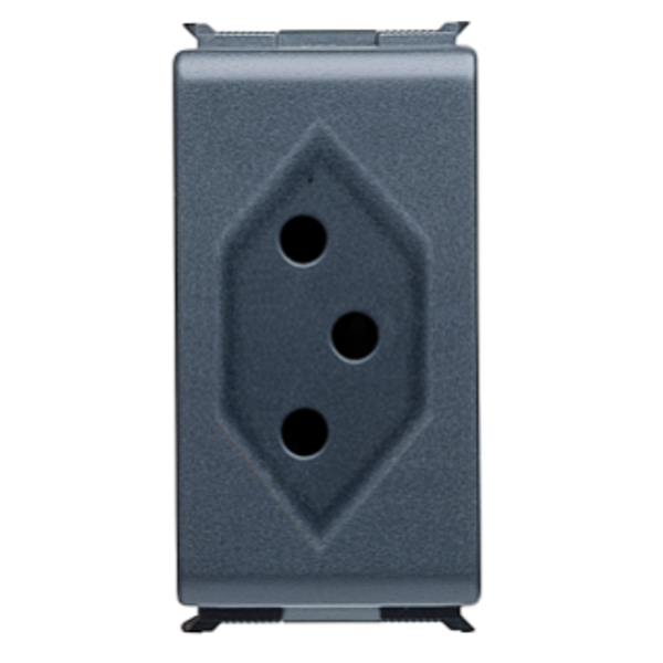 SWISS STANDARD SOCKET-OUTLET 250V ac - 2P+E 10A TYPE 13 - 1 MODULES - PLAYBUS image 1