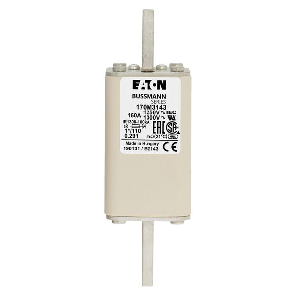 Fuse-link, high speed, 160 A, AC 1250 V, compact size 1, 45 x 45 x 138 mm, aR, DIN, IEC, single indicator image 13