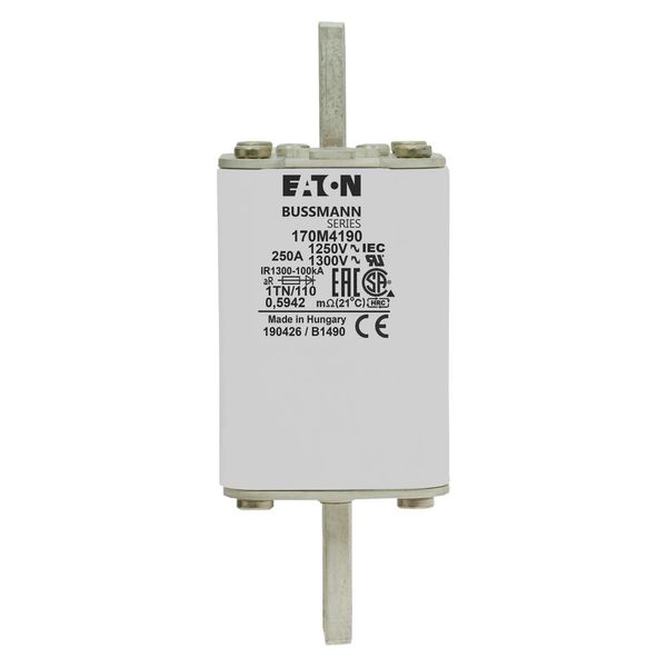 Fuse-link, high speed, 250 A, AC 1250 V, size 1, 53 x 66 x 138 mm, aR, DIN, IEC, type T indicator image 5