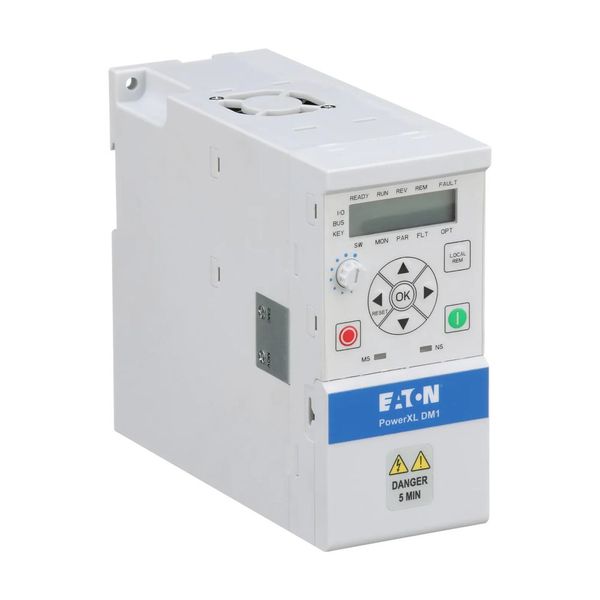 Variable frequency drive, 400 V AC, 3-phase, 2.2 A, 0.75 kW, IP20/NEMA0, Radio interference suppression filter, 7-digital display assembly, Setpoint p image 13