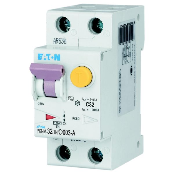 RCD/MCB combination, 32 A, 30 mA, MCB trip characteristic: C, 1p+N, RCD trip characteristic: A image 8