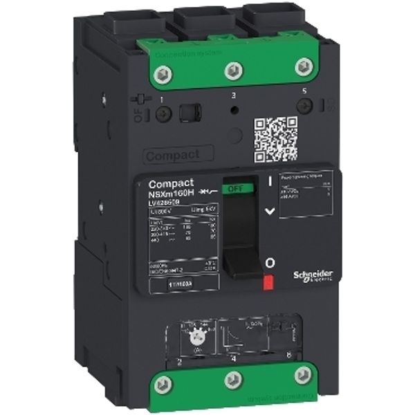 circuit breaker ComPact NSXm F (36 kA at 415 VAC), 3P 3d, 63 A rating TMD trip unit, EverLink connectors image 2