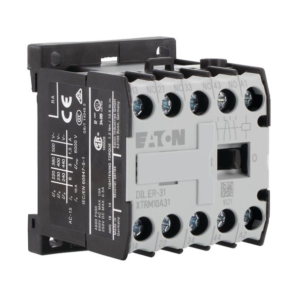 Contactor relay, 42 V 50 Hz, 48 V 60 Hz, N/O = Normally open: 3 N/O, N/C = Normally closed: 1 NC, Screw terminals, AC operation image 10