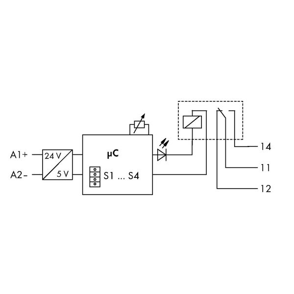 Timer relay module Nominal input voltage: 24 VDC Limiting continuous c image 6