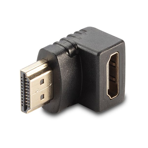 HDMI Female to HDMI Male 90 Degree Right Angle Adapter - Down 90° adapter with Male to Female connections image 2