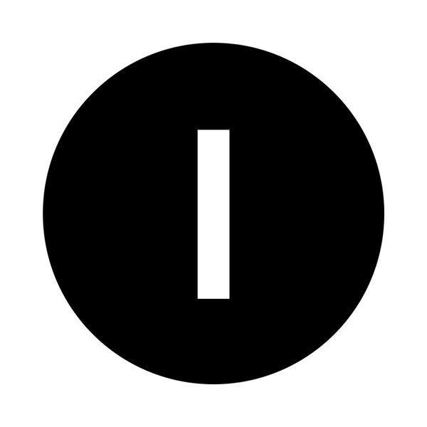 Button plate, raised black, I image 3