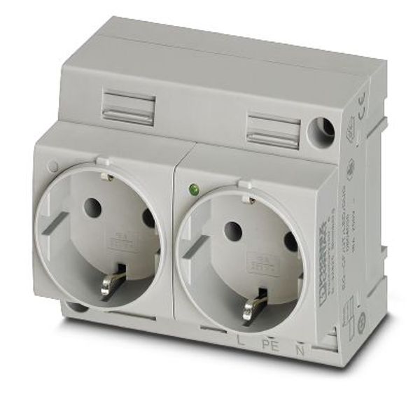 Double socket Phoenix Contact EO-CF/UT/LED/DUO 250V 16A image 2