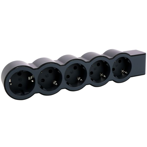 MOES STD SCH 5X2P+E WITHOUT CABLE BLACK image 5