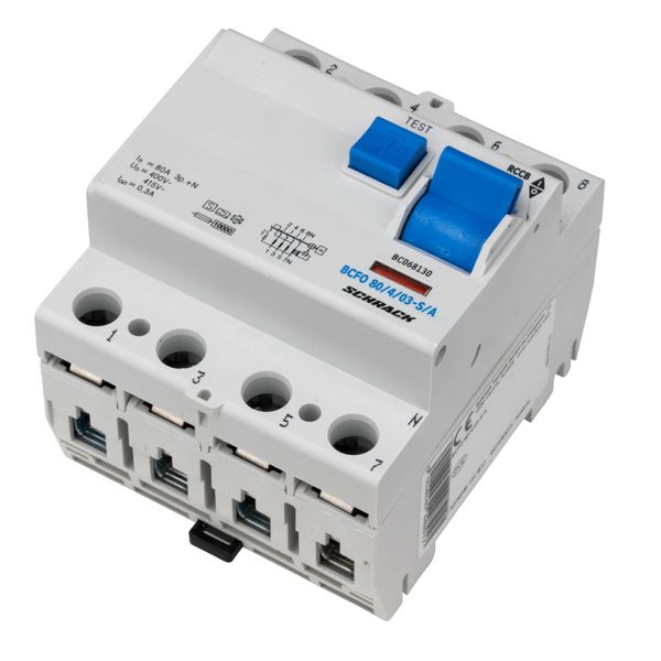 Residual current circuit breaker 80A, 4-p, 300mA, type S,A image 7