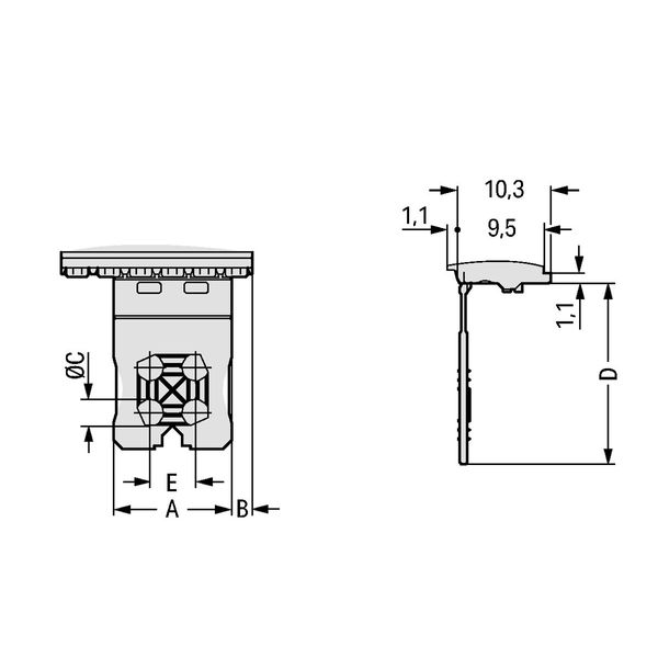 1-conductor THT female connector angled push-button Push-in CAGE CLAMP image 4