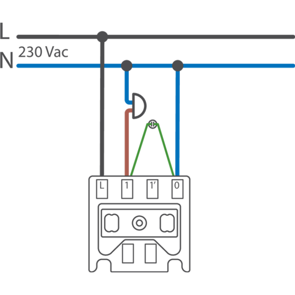 Splashproof, illuminable push button 10 A/250 Vac with transparent win image 4