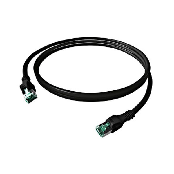 DualBoot PushPull Patch Cord, Cat.6a, Shielded, Black, 1m image 1