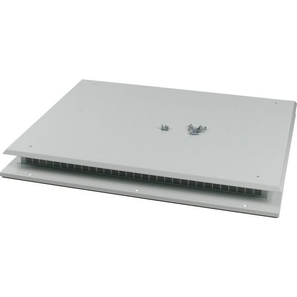 Top plate for OpenFrame, ventilated, W=1200mm, IP31, grey image 2