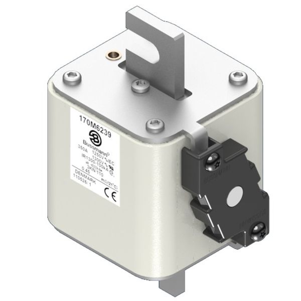 Fuse-link, high speed, 350 A, AC 1250 V, size 3, 76 x 92 x 139 mm, aR, DIN, IEC, single indicator image 5