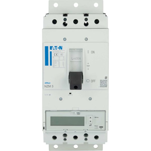 NZM3 PXR25 circuit breaker - integrated energy measurement class 1, 630A, 3p, plug-in technology image 6