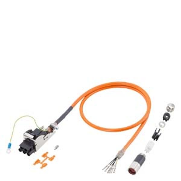 Power cable pre-assembled 4x 1.5 C, SPEED-CONNECT Sz. 1 for 6FX8012-5CN01-1DA0 image 1