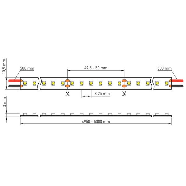 FS 48, UWW, Ra=90+, 11,W/m, 920lm/m, 24VDC, IP44, l=5m image 3