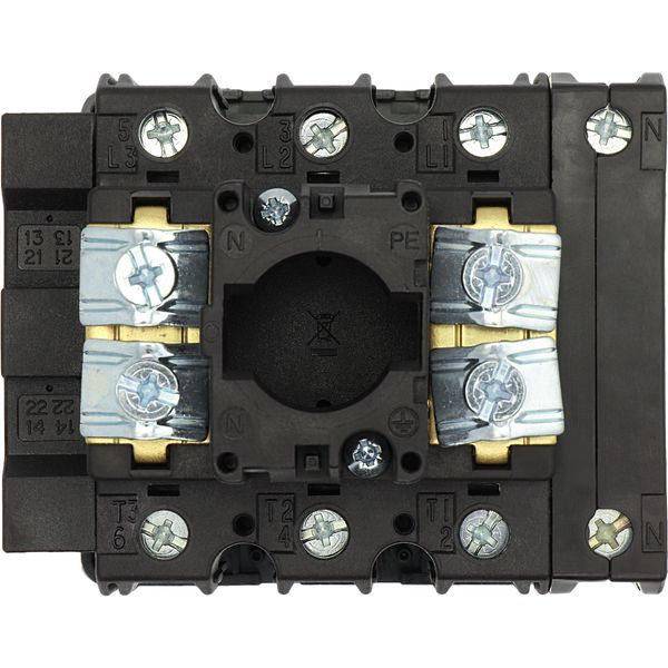 Main switch, P3, 100 A, flush mounting, 3 pole + N, 1 N/O, 1 N/C, STOP function, With black rotary handle and locking ring, Lockable in the 0 (Off) po image 14