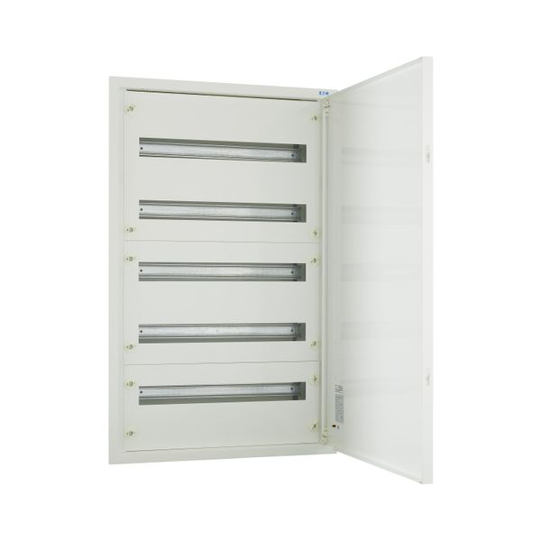 Complete flush-mounted flat distribution board, white, 24 SU per row, 5 rows, type C image 14
