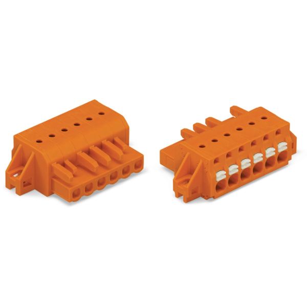 2231-313/031-000 1-conductor female connector; push-button; Push-in CAGE CLAMP® image 1