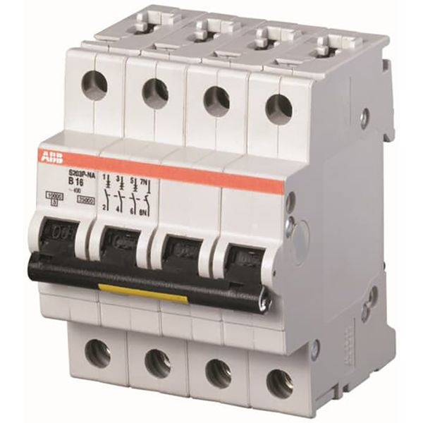 S203P-D1NA Miniature Circuit Breaker - 3+NP - D - 1 A image 1