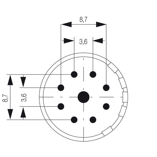 contact insert (circular connector), Solder pin, Solder cup, Solder cu image 2