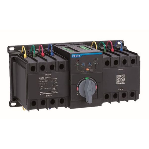 Automatic Switch with Modular Magnetothermal Protection 4P, 63A, Curve D, 10kA. Type C control (NXZB-63H/4C 63A D63) image 1