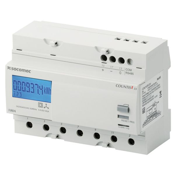Active-energy meter COUNTIS E33 Direct 100A dual tariff with RS485 MOD image 2