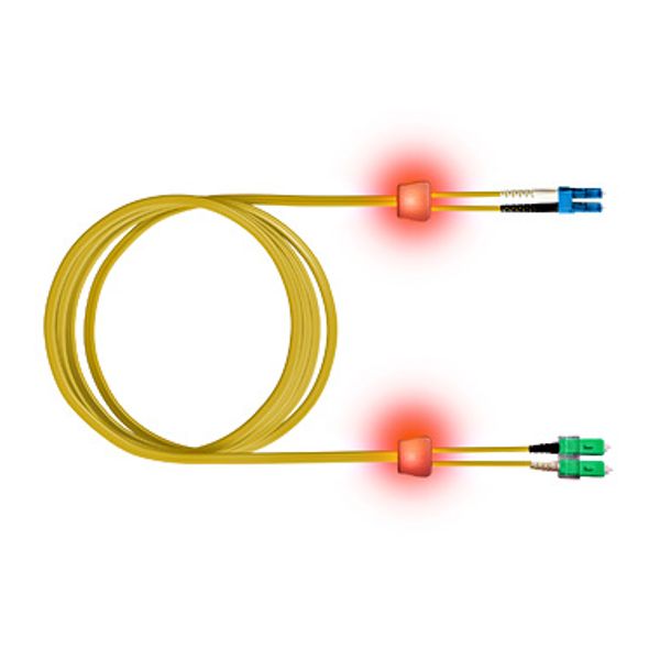 FO LED Patch Cord, Duplex, LCD/SCD, E09/125, OS2, 10m image 1