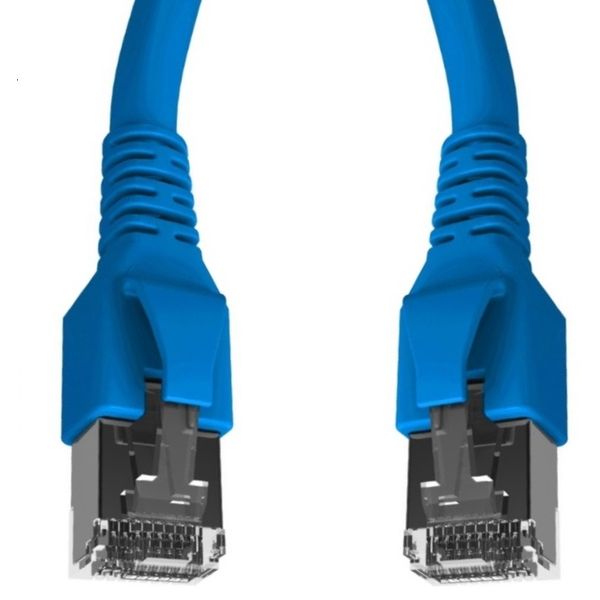 Patchcord RJ45 shielded Cat.6a 10GB, LS0H, blue,    2.0m image 1