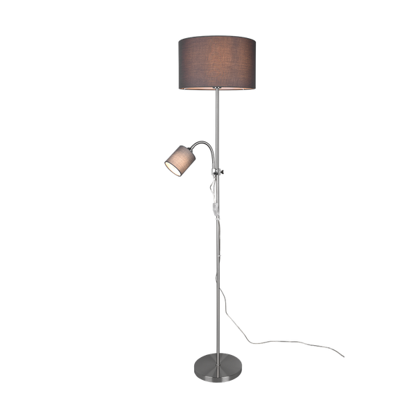 Owen floor lamp E27+E14 grey image 1