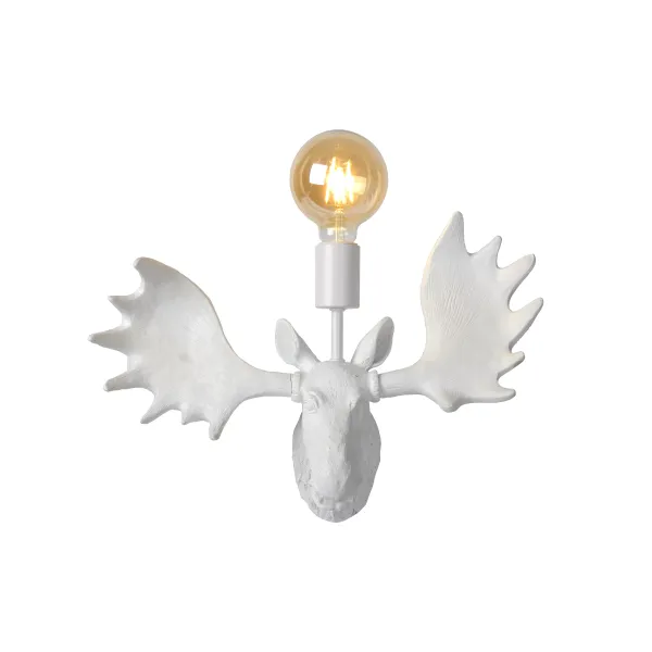 Lucide EXTRAVAGANZA MOOSE - Wall light - 1xE27 - White image 1