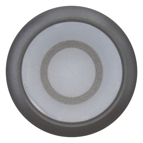 Illuminated pushbutton actuator, RMQ-Titan, Flush, momentary, White, inscribed 0, Bezel: black image 4