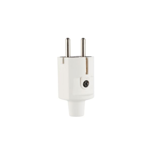 Compact plug, SCHUKO & French/Belgian, TPE, white, IP20, Typ 1505 image 1