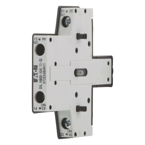 Auxiliary contact module, 2 pole, Ith= 10 A, 1 N/O, 1 NC, Side mounted, Screw terminals, DILH600 - DILH800, -SI image 3