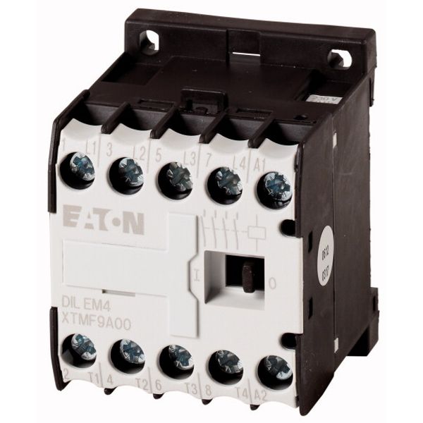 Contactor, 220 V 50/60 Hz, 4 pole, 380 V 400 V, 4 kW, Screw terminals, AC operation image 1