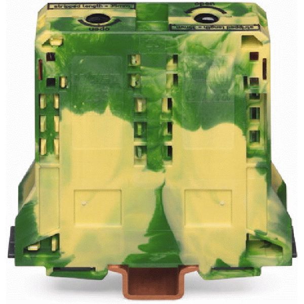 2-conductor ground terminal block 95 mm² lateral marker slots green-ye image 2