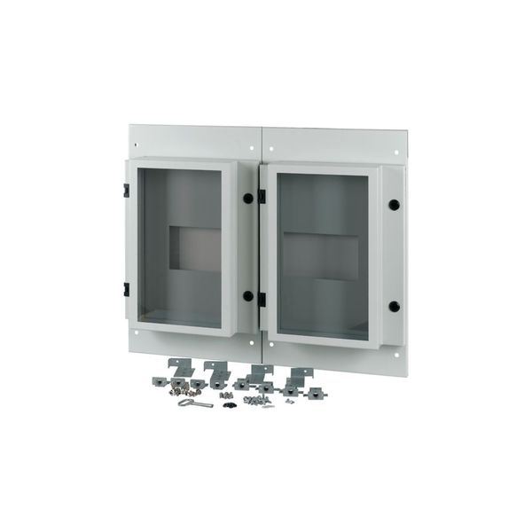 Front plate, 2xNZM4, 4p, fixed with mechanical interlock, W=800mm, IP55, grey image 3
