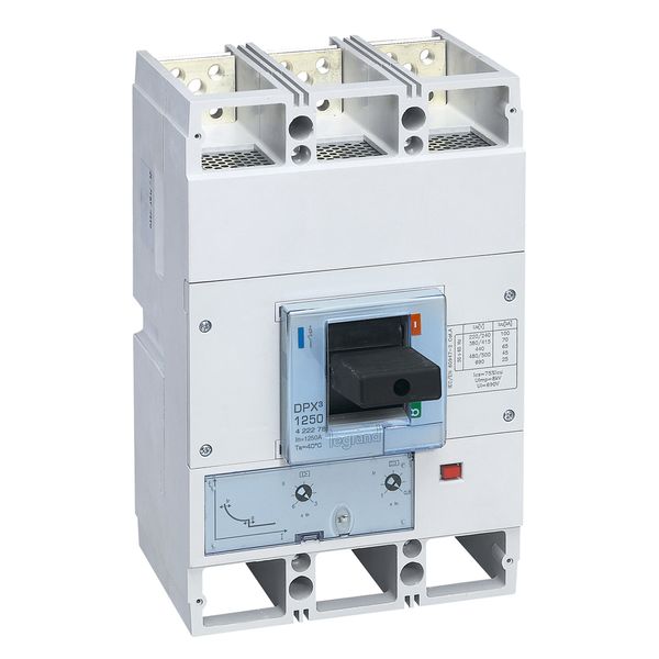 MCCB DPX³ 1600 - thermal magnetic release - 3P - Icu 70 kA (400 V~) - In 1250 A image 2