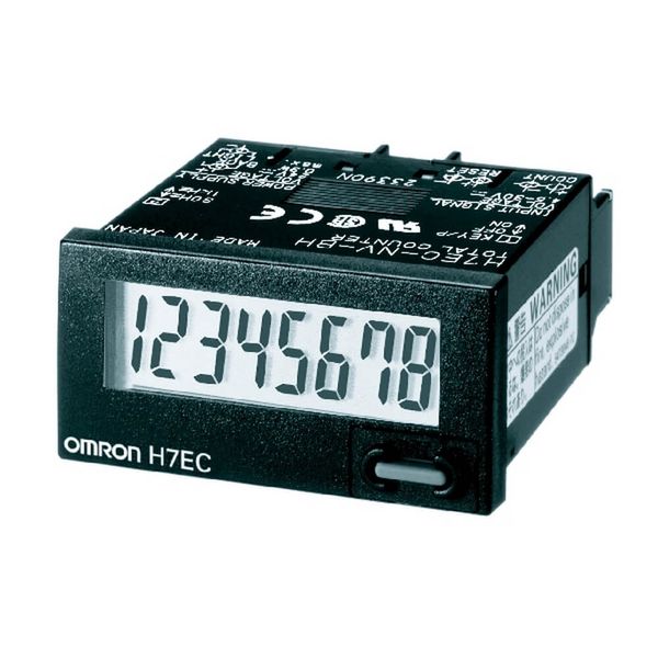 Total counter, 1/32DIN (48 x 24 mm), self-powered, LCD, 8-digit, 30cps image 3