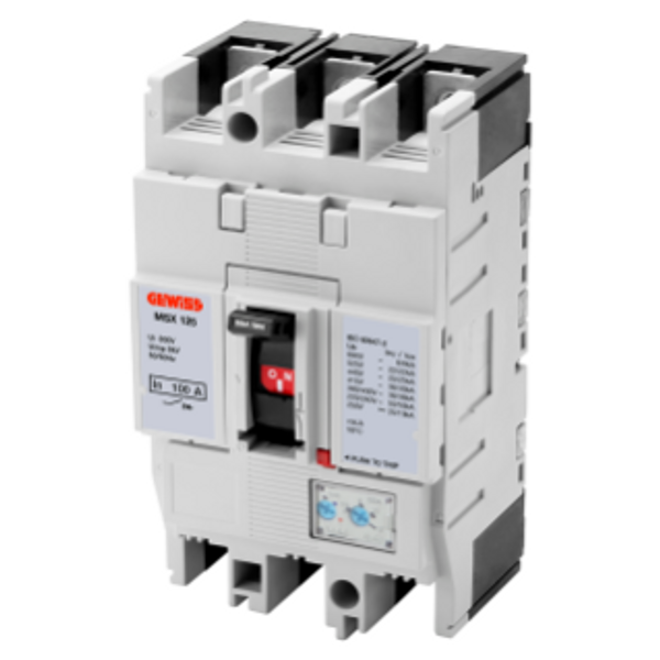 MSX 125 - MOULDED CASE CIRCUIT BREAKERS - ADJUSTABLE THERMAL AND ADJUSTABLE MAGNETIC RELEASE - 36KA 3P 50A 690V image 1