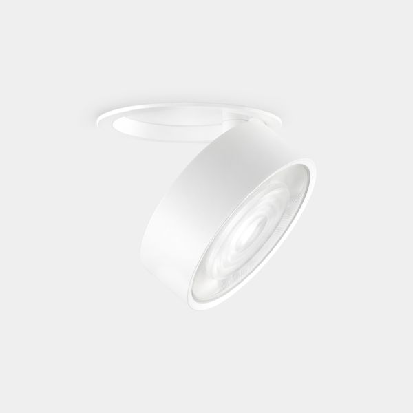 Downlight Kiva Recessed Ø95mm 12W LED warm-white 2700K CRI 90 22.7º DALI-2 Satin nickel IN IP20 / OUT IP23 1172lm image 1