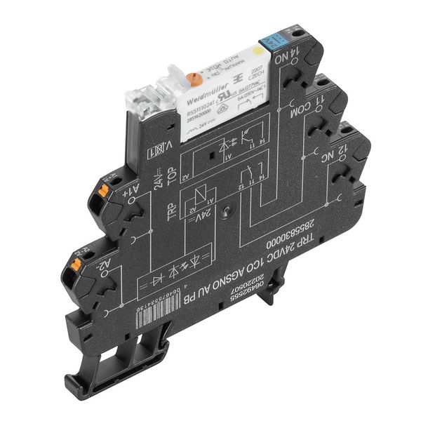 Relay module, 24…230 V UC ±10 %, Green LED, Rectifier, 1 CO contact (A image 1