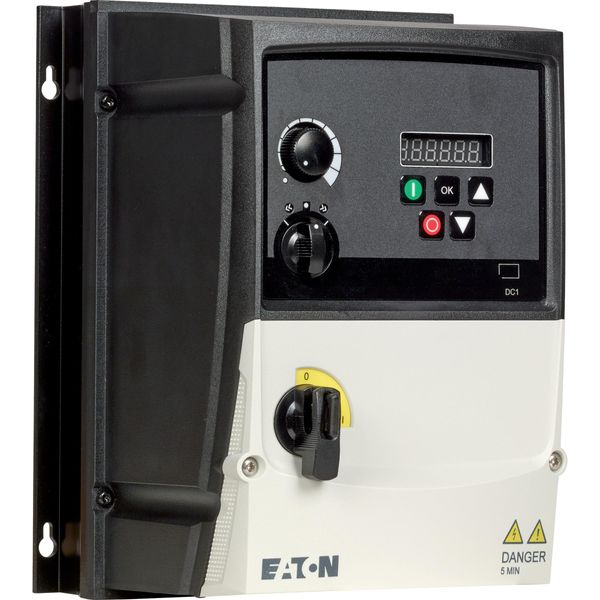 Variable frequency drive, 230 V AC, 1-phase, 10.5 A, 2.2 kW, IP66/NEMA 4X, Radio interference suppression filter, Brake chopper, 7-digital display ass image 21