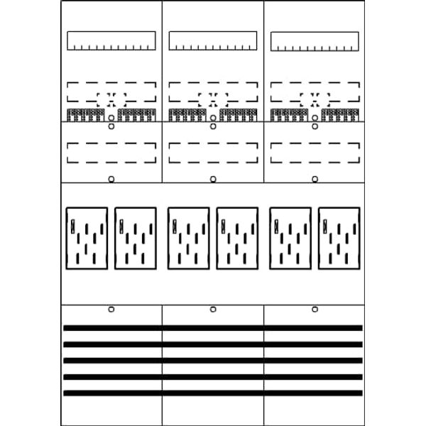 BF37F6 Meter panel, Field width: 3, Rows: 0, 1050 mm x 750 mm x 160 mm, IP2XC image 17